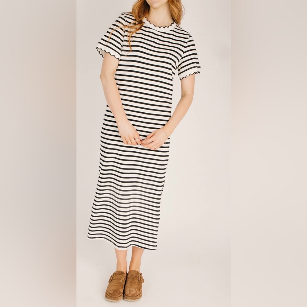 Polagram Shipley Striped T-Shirt Midi Dress - Size M - NWT